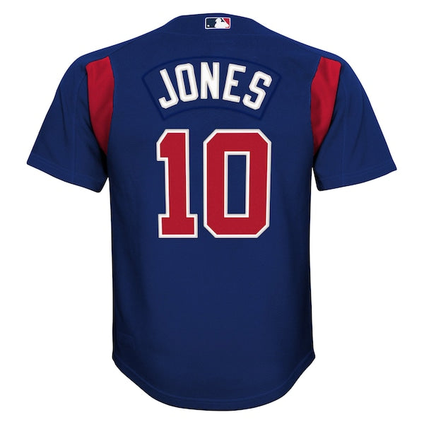 Chipper Jones Atlanta Braves  Youth Cooperstown Collection Mesh Batting Practice Jersey - Navy
