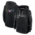 San Francisco 49ers Nike Women's 2025 NFL Crucial Catch Sideline Standard Issue Dri-FIT Hoodie - Black