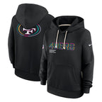 San Francisco 49ers Nike Women's 2025 NFL Crucial Catch Sideline Standard Issue Dri-FIT Hoodie - Black