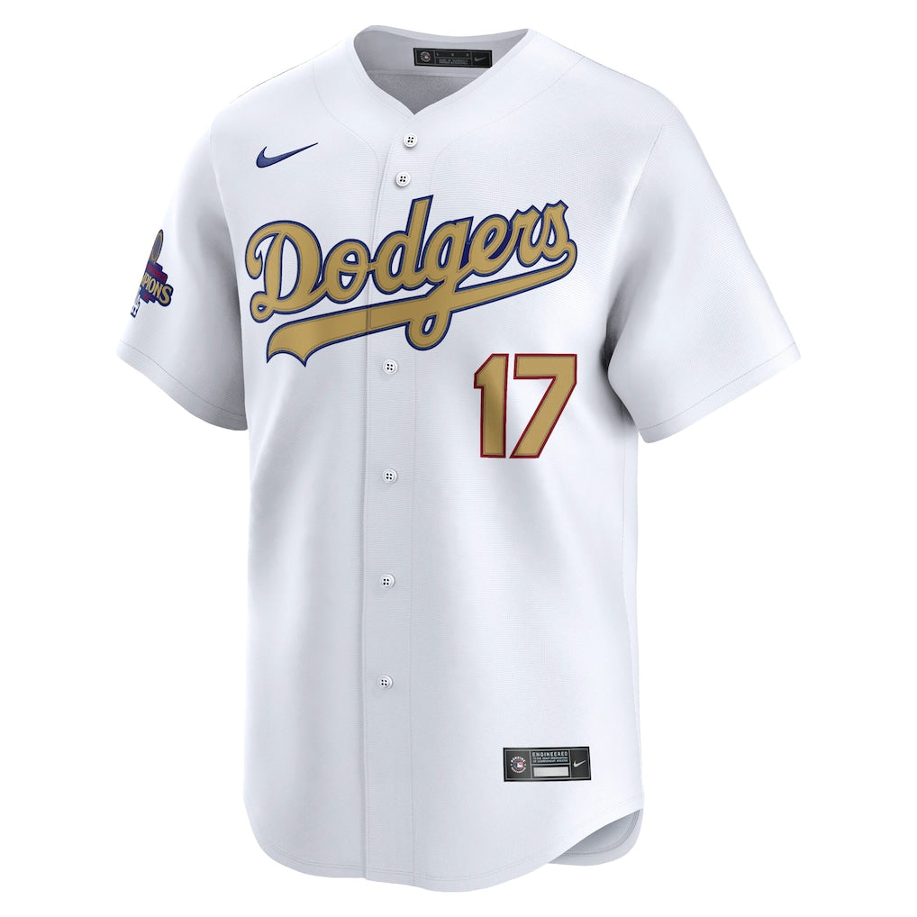 Shohei Ohtani Los Angeles Dodgers Nike 2025 Gold Collection Limited Jersey – White