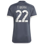Timothy Weah Juventus adidas 2023/24 Third Replica Player Jersey - Gray/Black/White