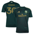 Santiago Moreno Portland Timbers adidas 2025 Forever Green & Gold Replica Player Jersey - Green