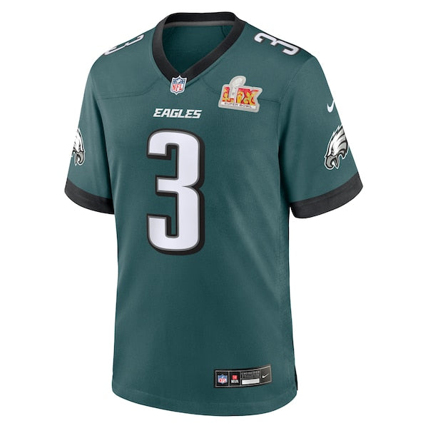 Nolan Smith Philadelphia Eagles Nike Super Bowl LIX Game Player Jersey - Midnight Green