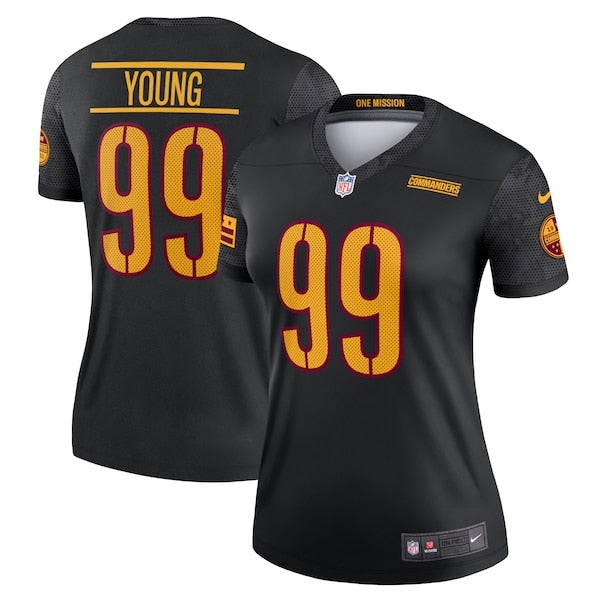 Chase Young Washington Commanders Nike Women's Alternate Legend Jersey - Black/Burgundy
