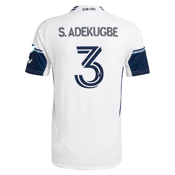 Samuel Adekugbe Vancouver Whitecaps FC adidas 2025 The Peak Authentic Player Jersey - White