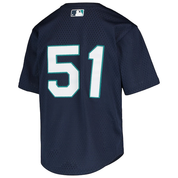Ichiro Suzuki Seattle Mariners Youth Cooperstown Collection Mesh Batting Practice Jersey - Navy