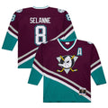 Teemu Selanne Anaheim Ducks 1996-97 Power Play Jersey - Purple/White