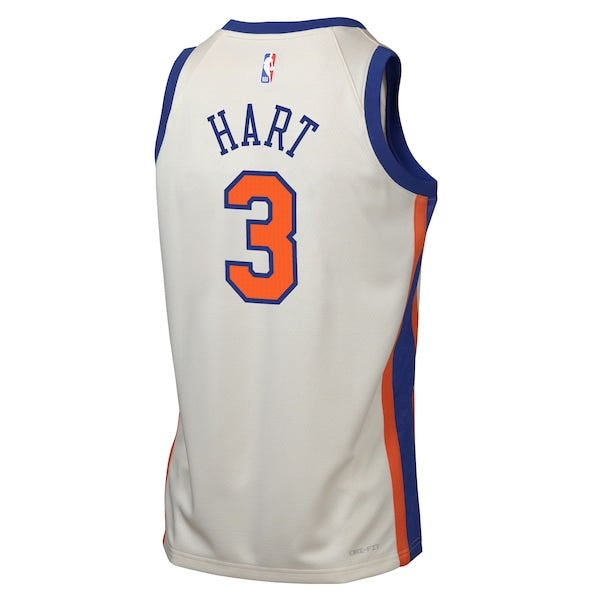 Josh Hart New York Knicks Nike Youth 2025/26 City Edition Swingman Jersey - Cream