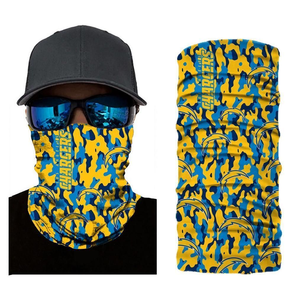 CAMO CHARGERS FACE MASK BANDANAS