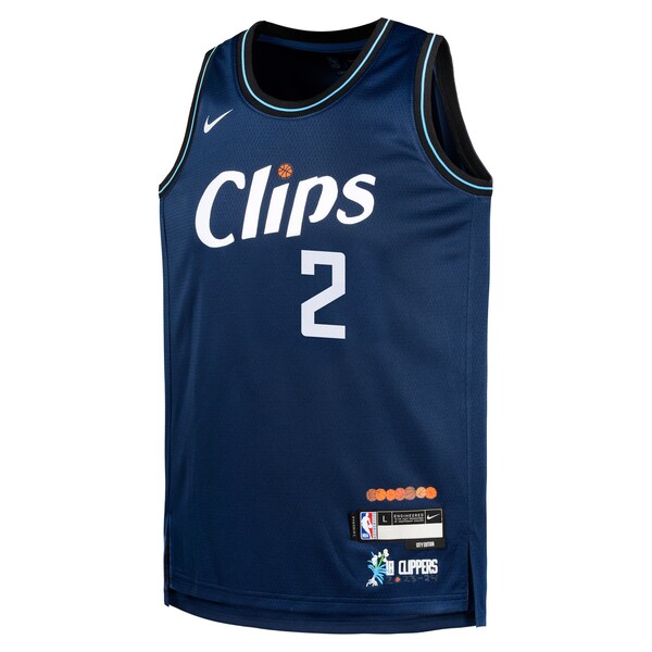 Kawhi Leonard LA Clippers Nike Youth  Swingman Replica Jersey - City Edition - Navy