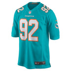 Zach Sieler Miami Dolphins Nike Game Jersey - Aqua