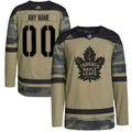 Toronto Maple Leafs adidas Logo Military Appreciation Team Authentic Custom Practice Jersey - Camo