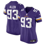 Jonathan Allen Minnesota Vikings Nike Women's Team Game Jersey -  Purple
