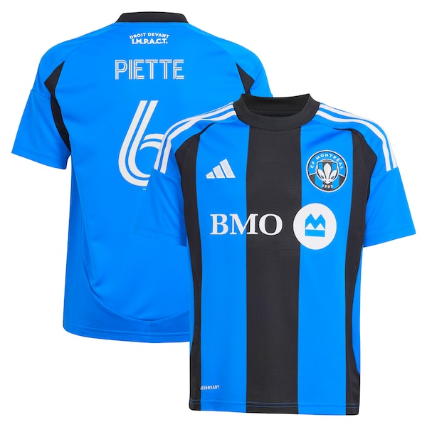 Samuel Piette CF Montreal adidas Youth 2025 Montréal Original Replica Player Jersey - Blue