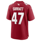 Sage Surratt Arizona Cardinals Nike Team Game Jersey -  Cardinal