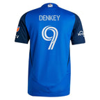 Kévin Denkey FC Cincinnati adidas 2025 Orange and Blue Legacy Kit Authentic Player Jersey - Blue