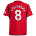 Bruno Fernandes Manchester United adidas Youth 2023/24 Home Replica Player Jersey - Red