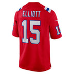 Ezekiel Elliott New England Patriots Nike Male Adult Alternate Game Player Jersey - Red/Navy/White