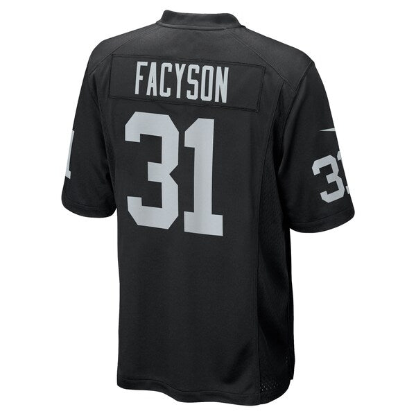 Brandon Facyson Las Vegas Raiders Nike Team Game Jersey -  Black