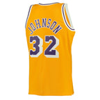 Magic Johnson Los Angeles Lakers 1984/85 Hardwood Classics Swingman Jersey - Gold/Purple