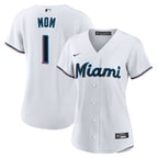 Miami Marlins Nike Women's #1 Mom Home Replica Jersey - White