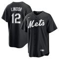 Francisco Lindor New York Mets Nike  Replica Player Jersey - Black