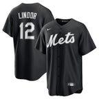 Francisco Lindor New York Mets Nike  Replica Player Jersey - Black