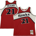 Dominique Wilkins Atlanta Hawks 1986/87 Hardwood Classics Off-Court Swingman Jersey - Red