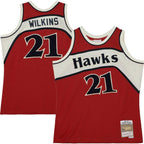 Dominique Wilkins Atlanta Hawks 1986/87 Hardwood Classics Off-Court Swingman Jersey - Red
