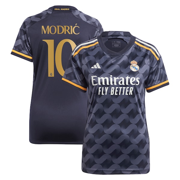 Luka Modric Los Merengues adidas Women's 2023/24 Away Replica Player Jersey - Navy/White