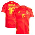 Rodrigo Spain National Team adidas 2024 Home Replica Jersey - Scarlet