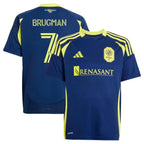 Gastón Brugman Nashville SC adidas Youth 2025 The Heart of Nashville Kit Replica Player Jersey - Navy