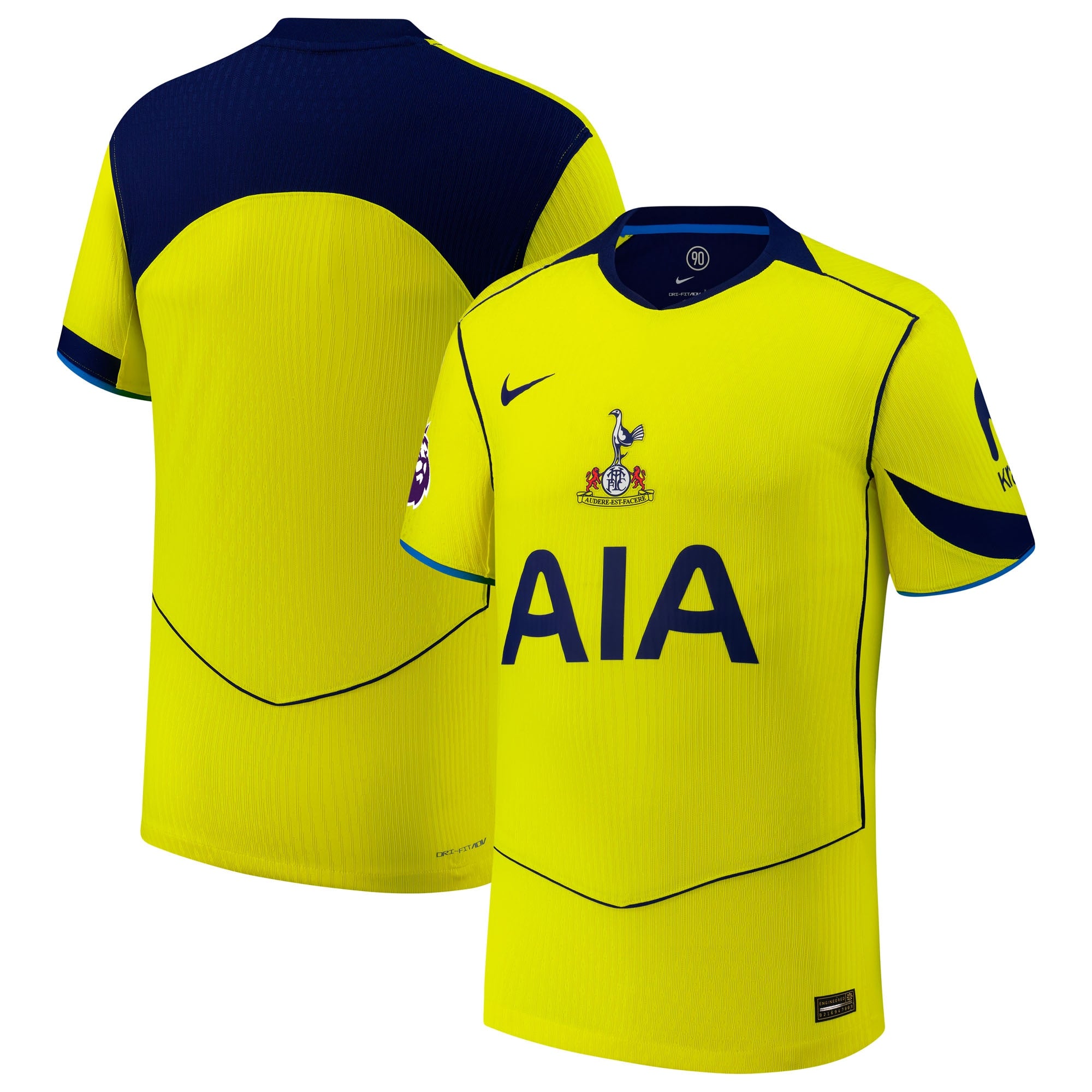 Tottenham Hotspur Nike 2025/26 Home Authentic Jersey - White/Yellow