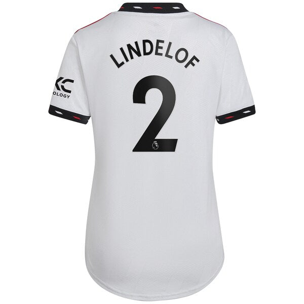Victor Lindelof Manchester United adidas Women's 2022/23 Away Replica Player Jersey - White