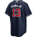Ronald Acuña Jr. Atlanta Braves Nike Big & Tall Alternate Replica Player Jersey - Navy