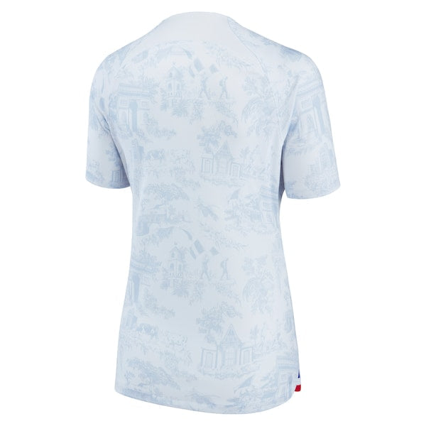 France National Team Nike Women's 2022/23 Away Breathe Stadium Replica Blank Jersey - White