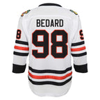 Connor Bedard Chicago Blackhawks Youth Away Replica Player Jersey - White/Red