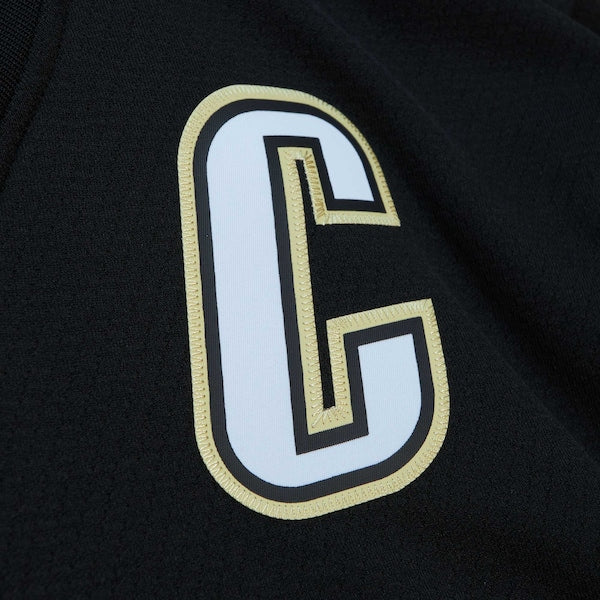 Sidney Crosby Pittsburgh Penguins Big & Tall 2008 Captain Patch Blue Line Player Jersey - Black