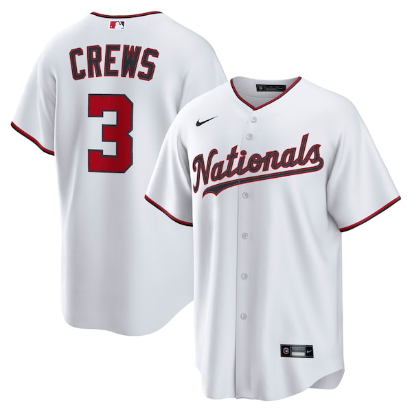 Dylan Crews Washington Nationals Nike Home Replica Jersey - White/Navy