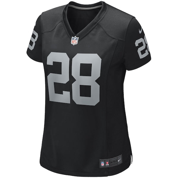 Josh Jacobs Las Vegas Raiders Nike Women's Game Player Jersey - Black/White