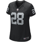 Josh Jacobs Las Vegas Raiders Nike Women's Game Player Jersey - Black/White