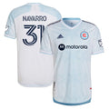 Miguel Navarro Chicago Fire adidas 2022 Lakefront Kit Authentic Player Jersey - White