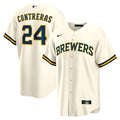 William Contreras Milwaukee Brewers Nike Home Replica Jersey - Cream