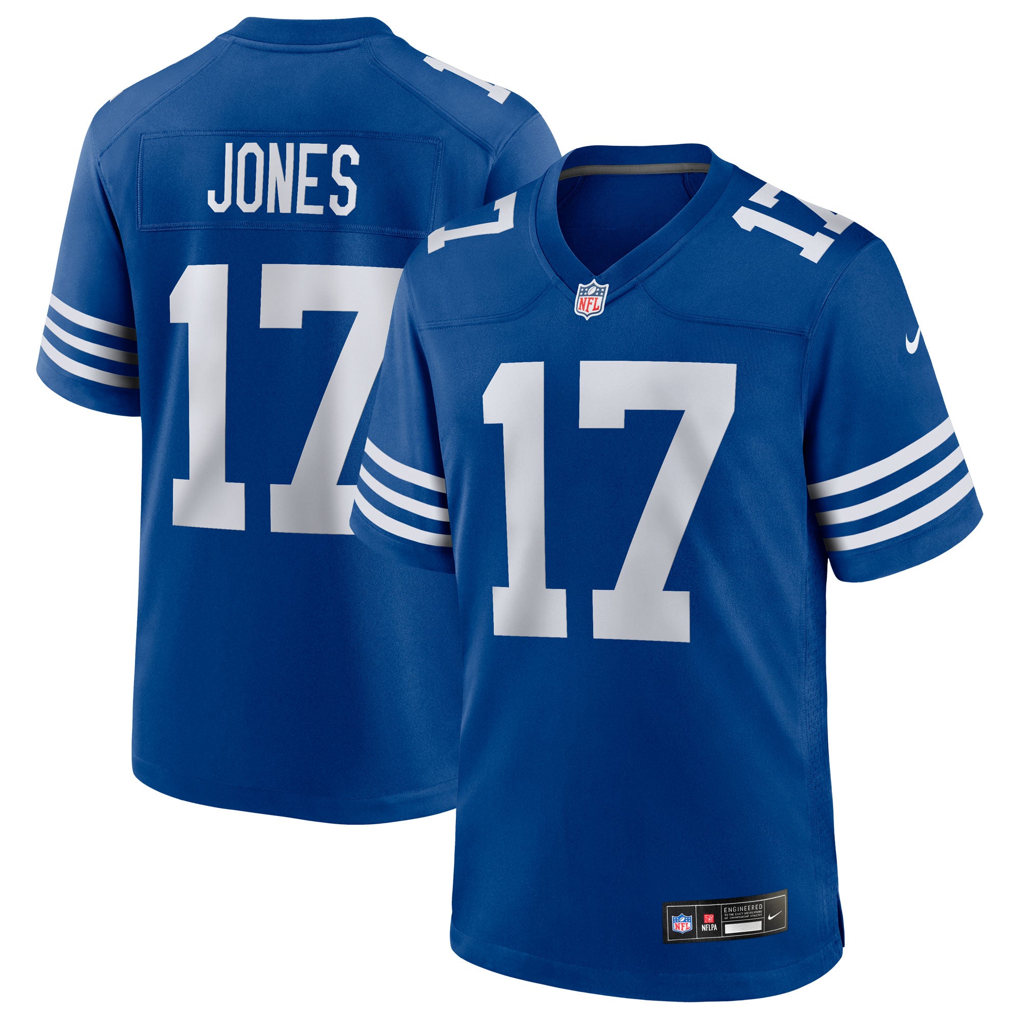 Daniel Jones Indianapolis Colts Nike Alternate 2 Indiana Nights Game Jersey -  Heather Royal/Royal