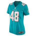 Jake Bargas Miami Dolphins Nike Women's Home Game Player Jersey - Aqua