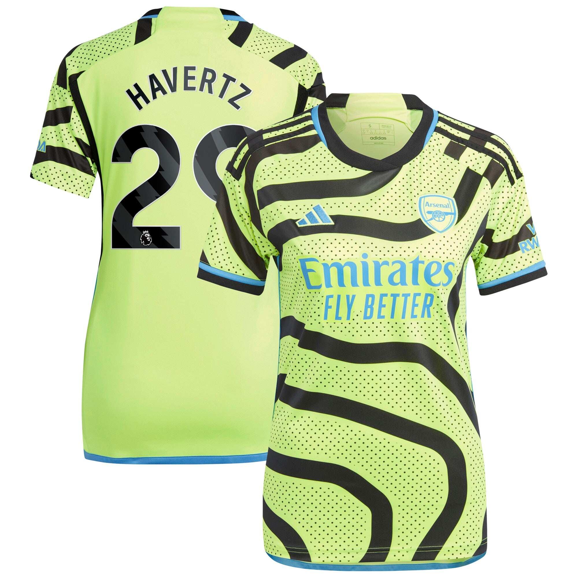 Kai Havertz Arsenal adidas Women's 2023/24 Third Replica Player Jersey - Green/Red/Yellow