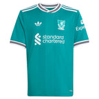 Virgil van Dijk Liverpool adidas Youth 2025/26 Third Replica Player Jersey - Green/Red