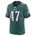 Charley Hughlett Philadelphia Eagles Nike Team Game Jersey - Midnight Green