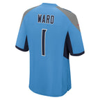 Cameron Ward Tennessee Titans Nike 2025 NFL Draft First Round Pick No. 1 Game Jersey - Light Blue