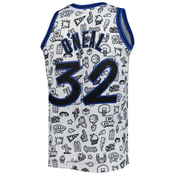Shaquille O'Neal Orlando Magic 1994/95 Hardwood Classics Doodle Swingman Jersey - White